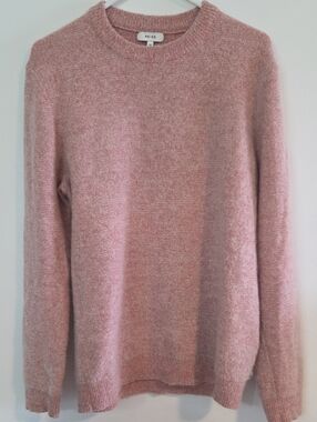 Reiss heathered pink crew neck sweater